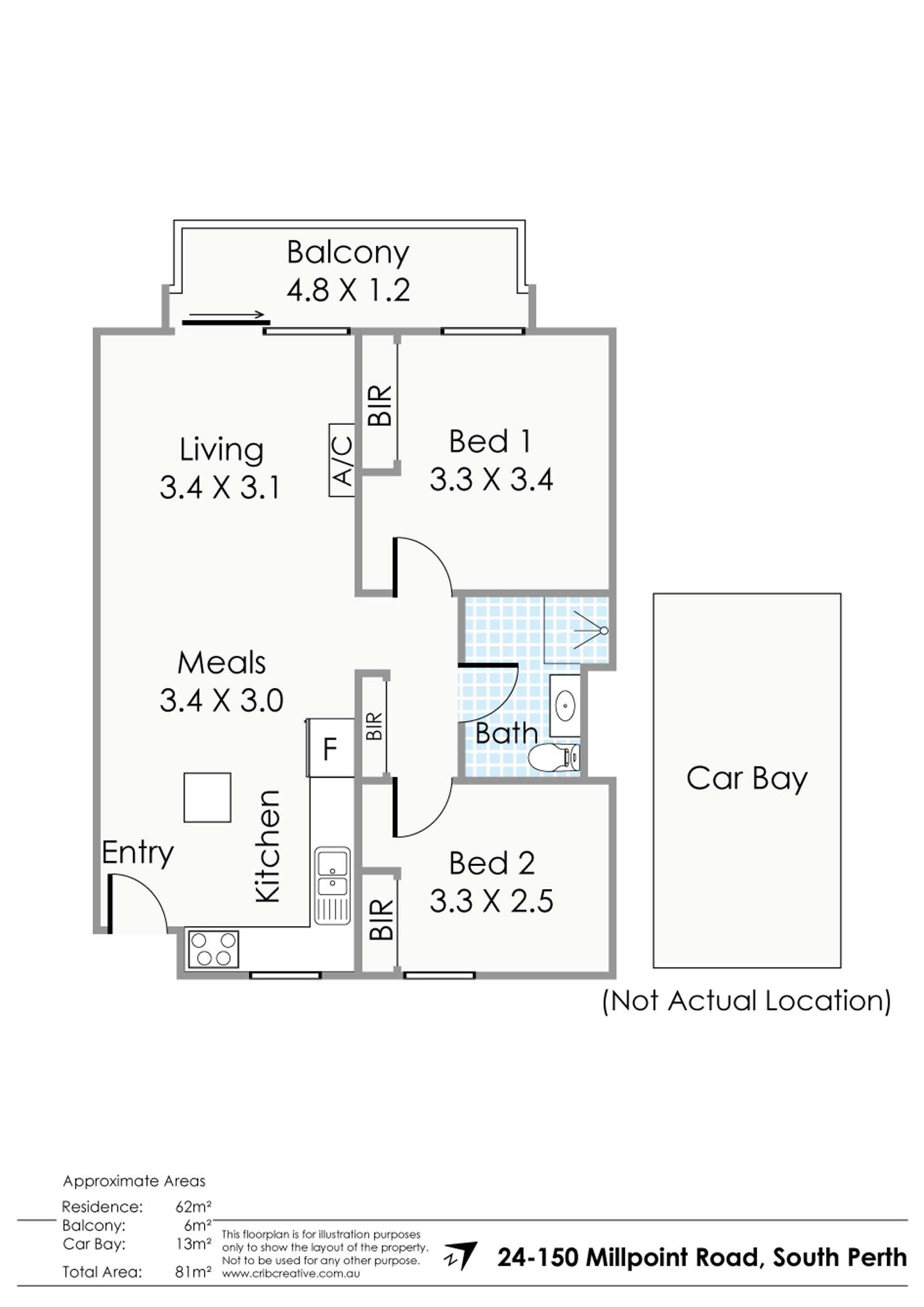 Floorplan of Homely apartment listing, 24/150 Mill Point Road, South Perth WA 6151