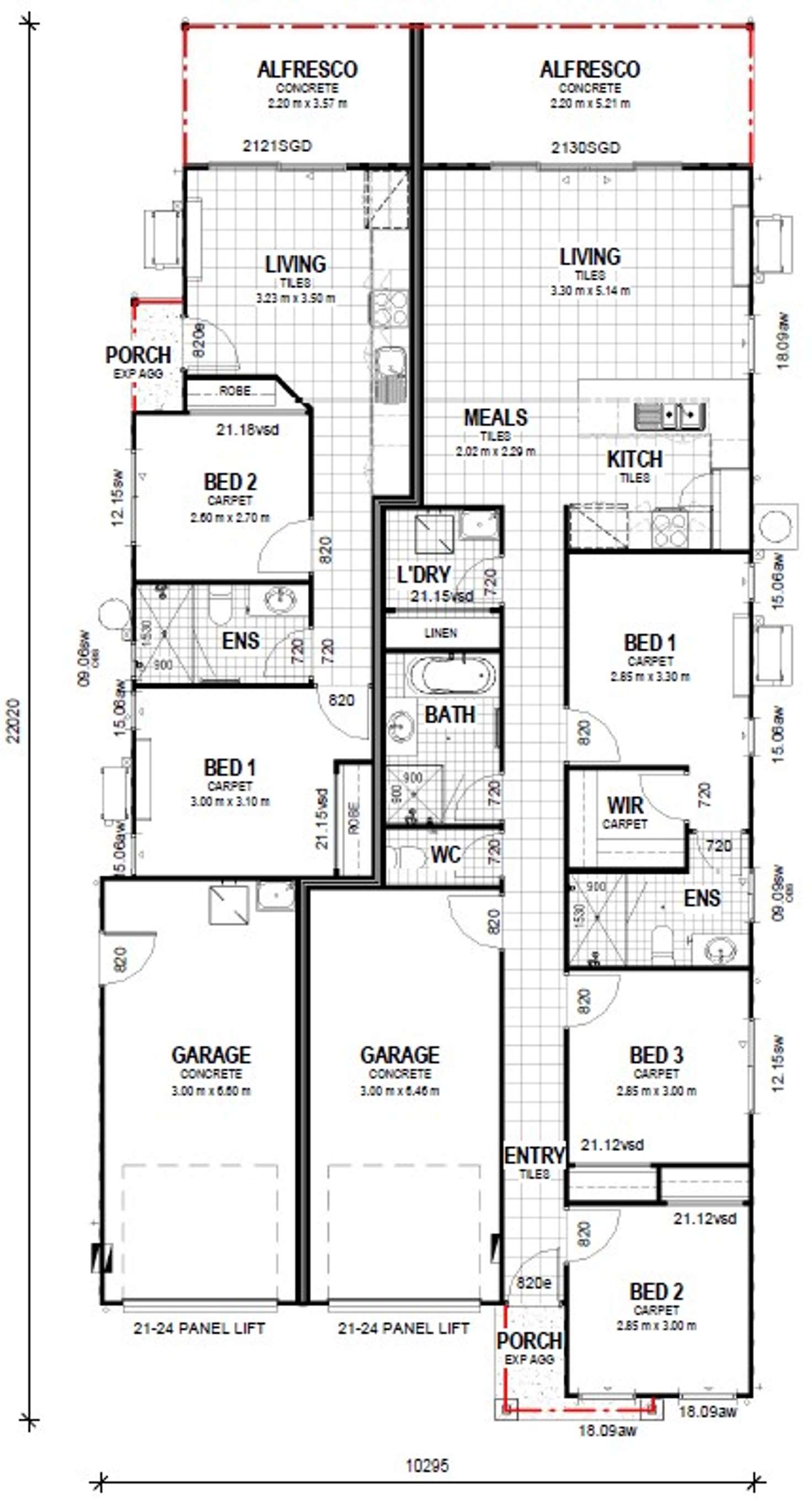 Floorplan of Homely semiDetached listing, 2/69 Hilary Street, Morayfield QLD 4506