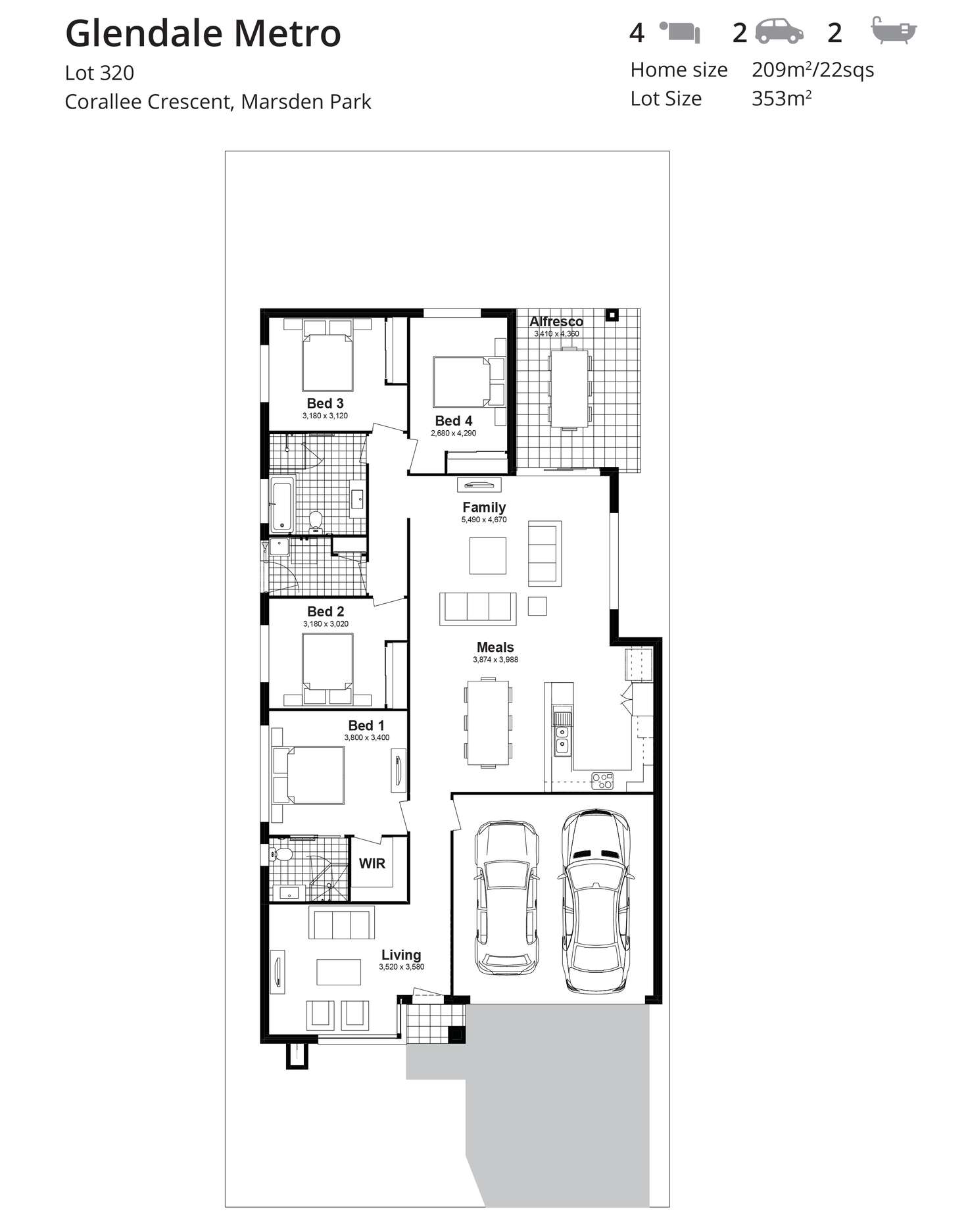 Floorplan of Homely house listing, 22 Corallee St, Marsden Park NSW 2765