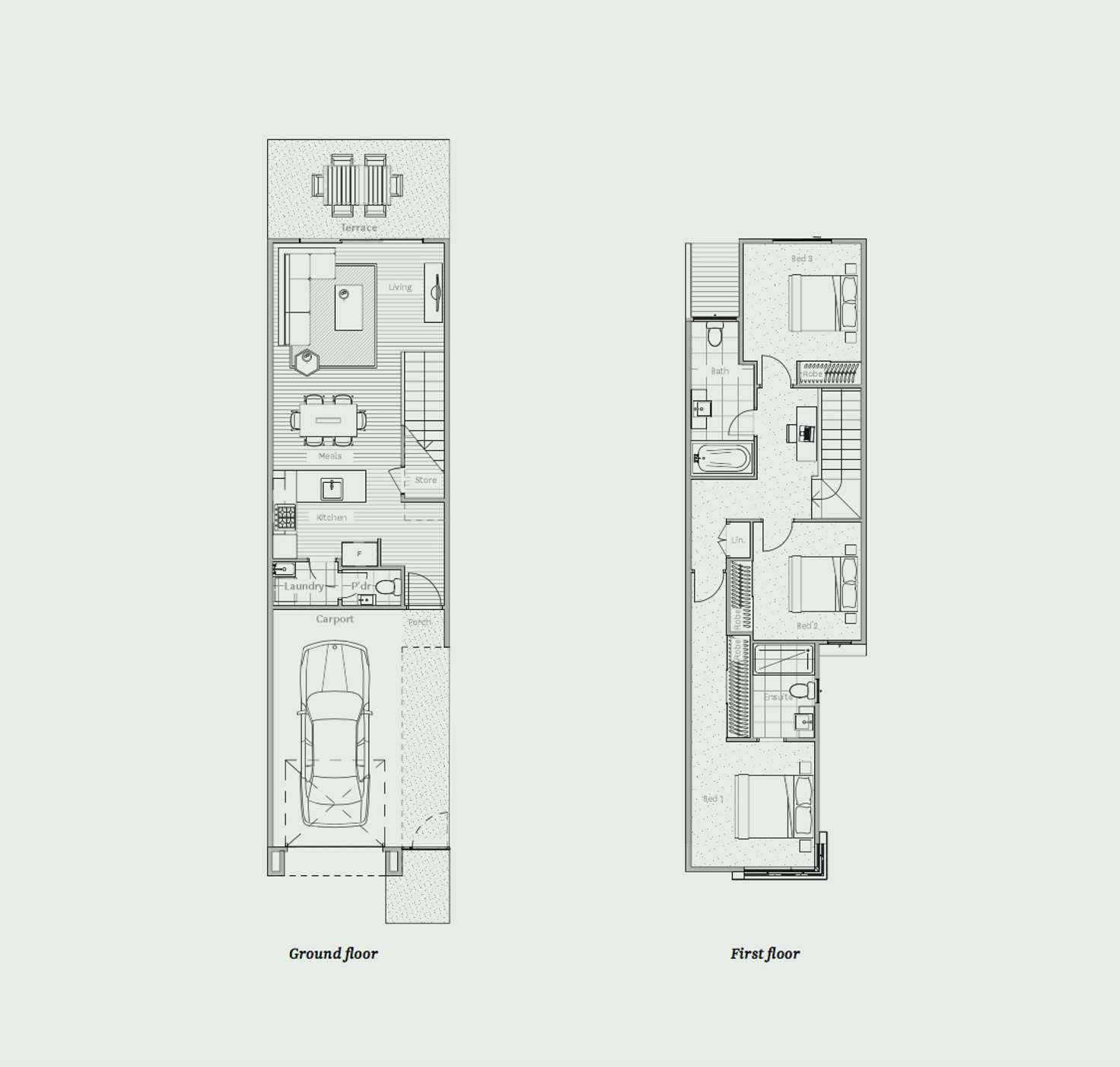 Floorplan of Homely townhouse listing, 3 Ironbark Crescent, Ivanhoe VIC 3079