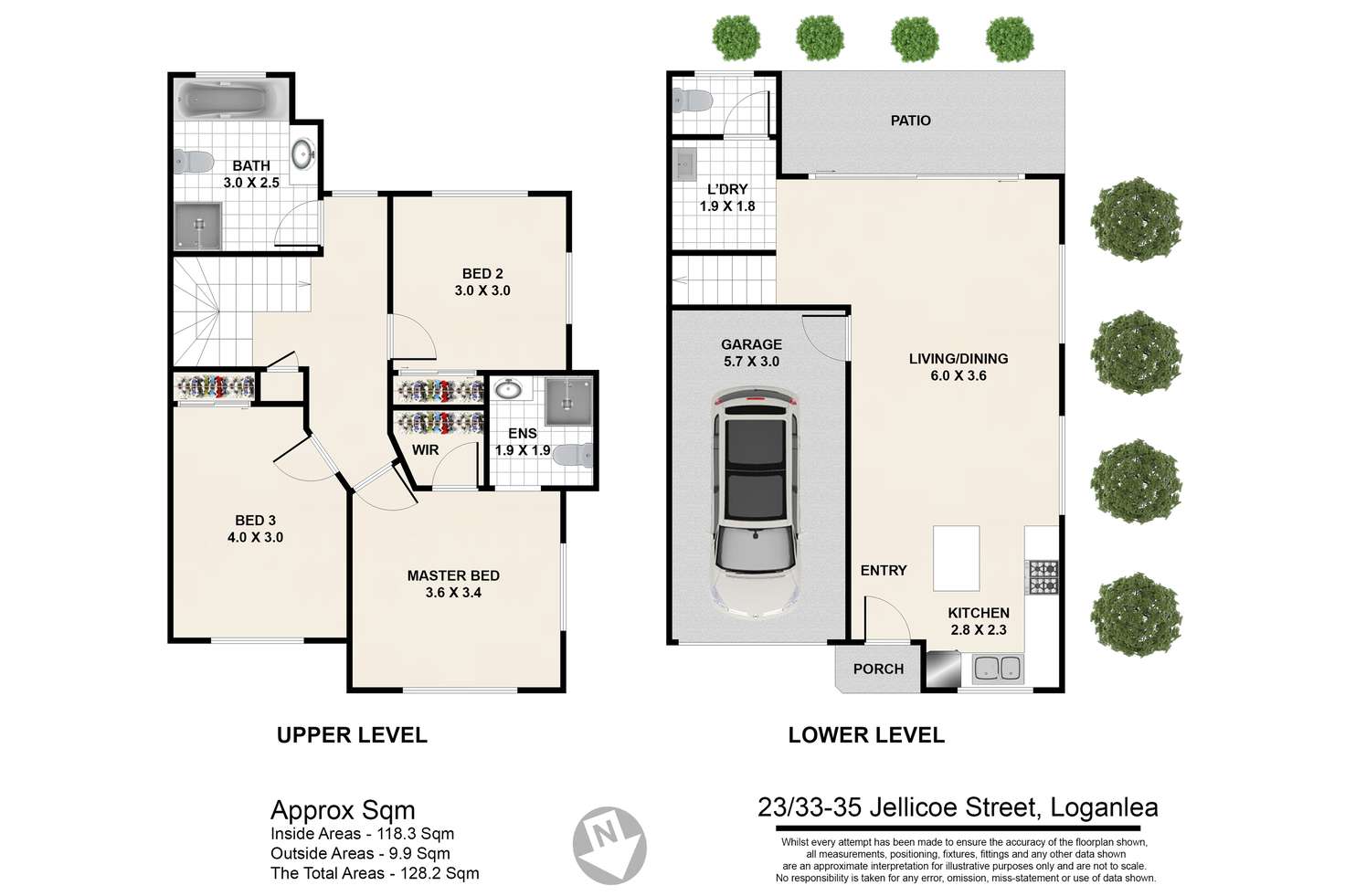 Floorplan of Homely townhouse listing, 23/33 Jellicoe Street, Loganlea QLD 4131