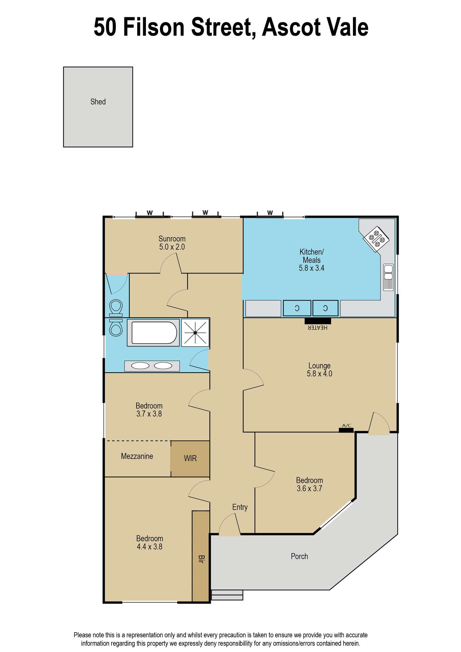 Floorplan of Homely house listing, 50 FILSON STREET, Ascot Vale VIC 3032