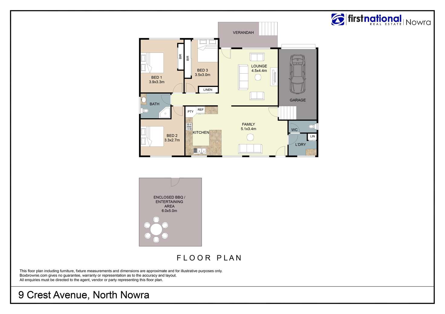 Floorplan of Homely house listing, 9 Crest Avenue, North Nowra NSW 2541