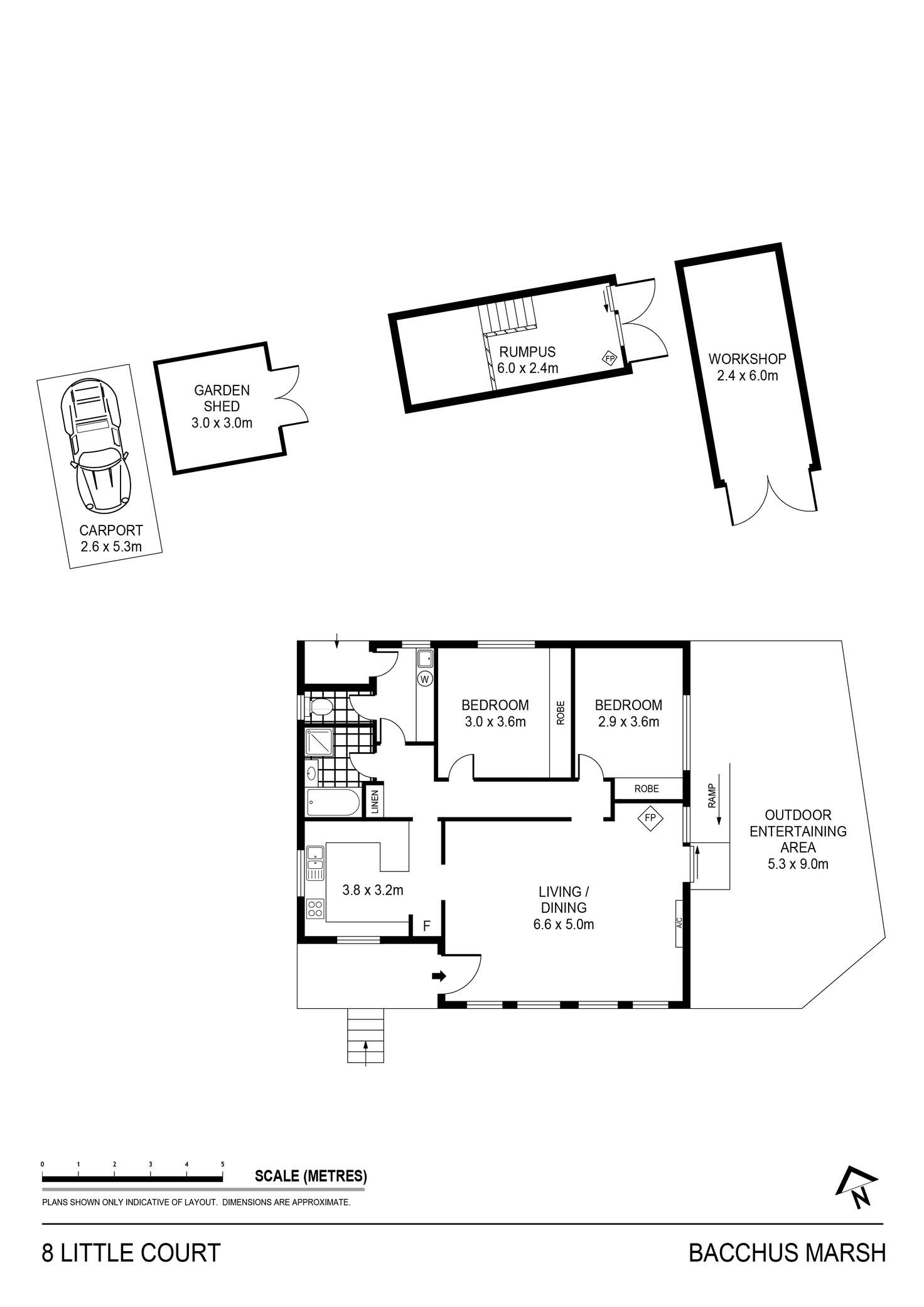 Floorplan of Homely house listing, 8 Little Court, Bacchus Marsh VIC 3340