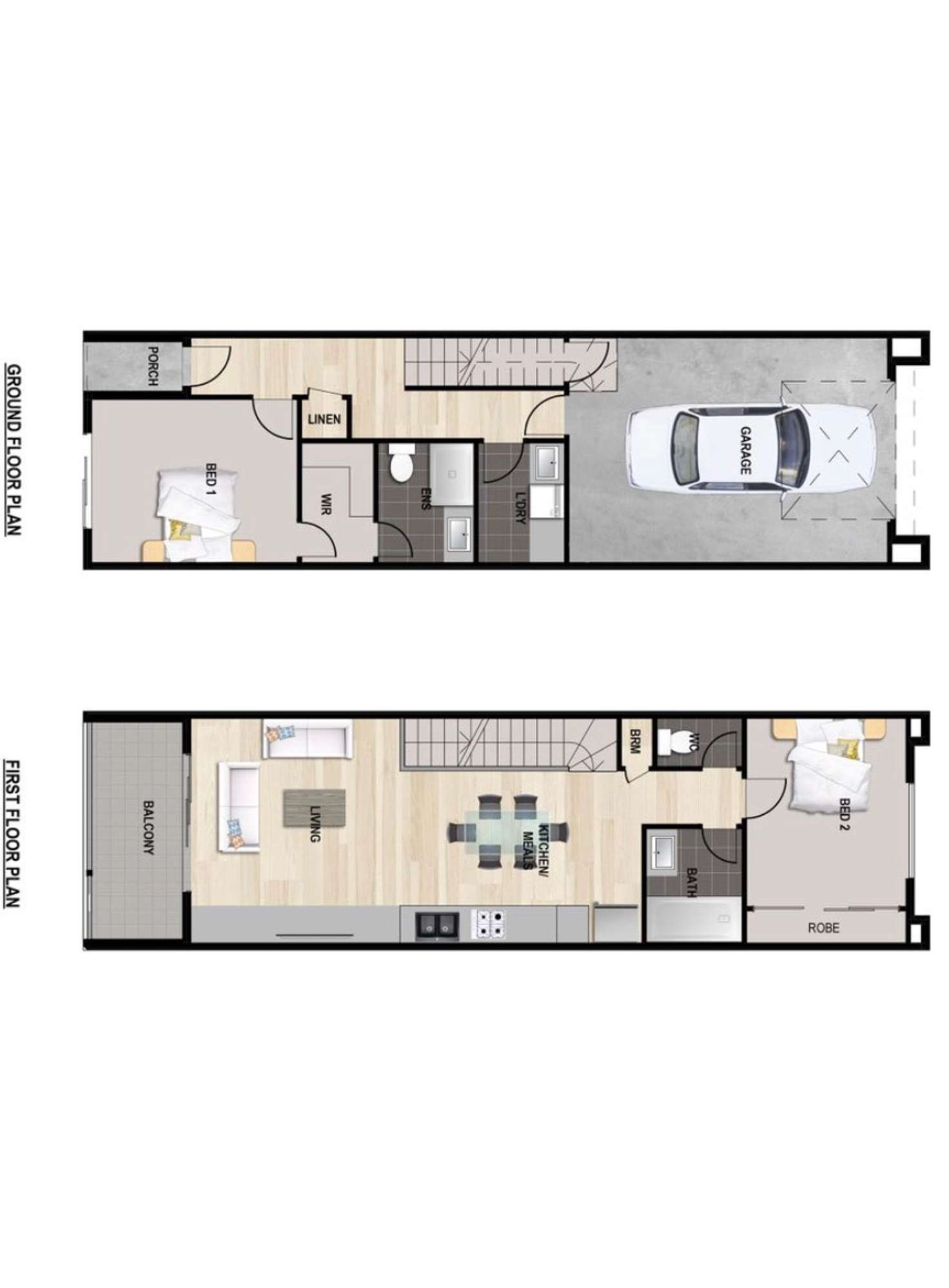 Floorplan of Homely townhouse listing, 57 Aquatic Drive, Werribee South VIC 3030