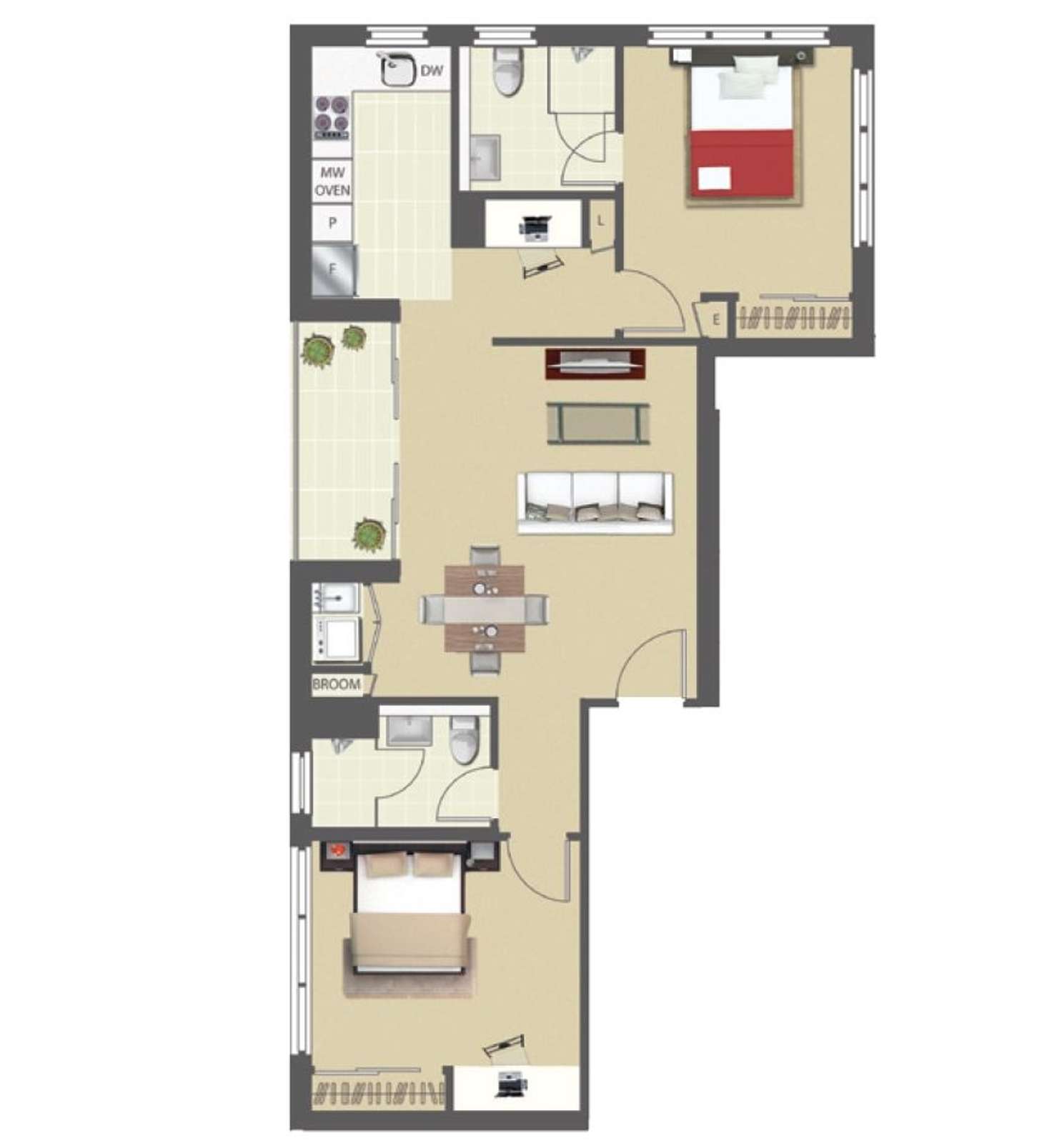 Floorplan of Homely apartment listing, 2201/35 Campbell Street, Bowen Hills QLD 4006