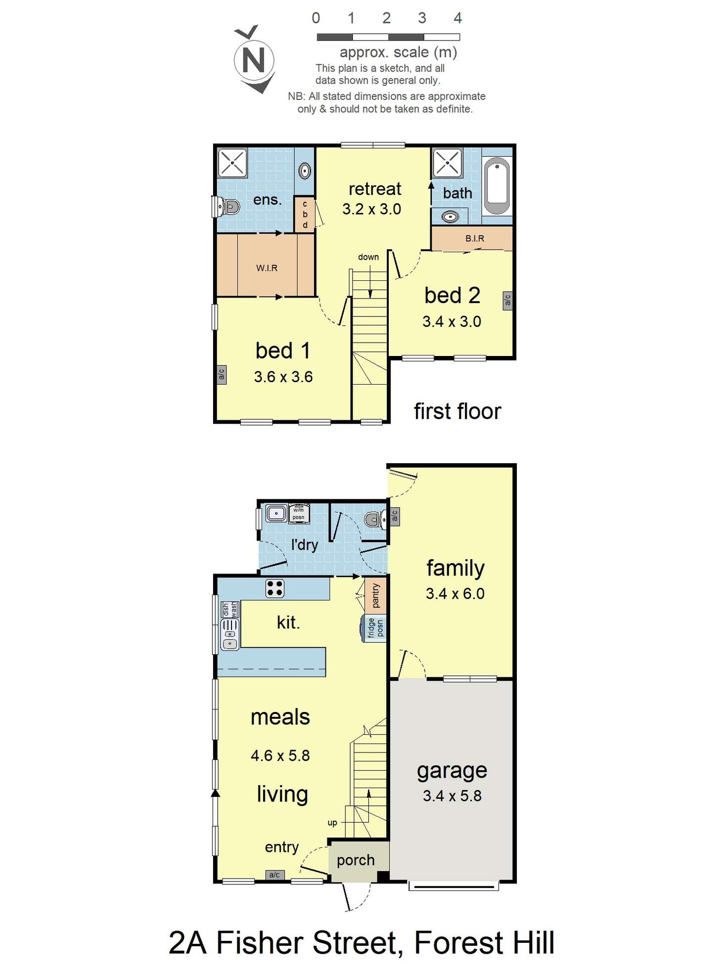 Floorplan of Homely townhouse listing, 2A Fisher Street, Forest Hill VIC 3131