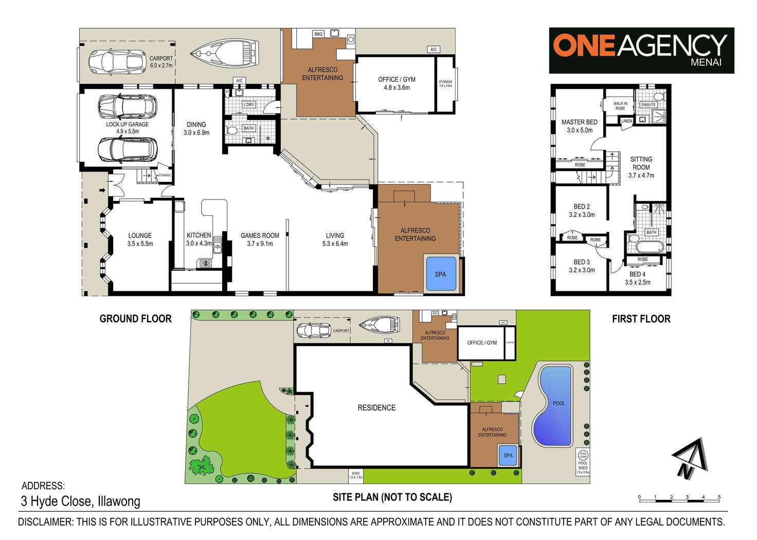 Floorplan of Homely house listing, 3 Hyde Close, Illawong NSW 2234