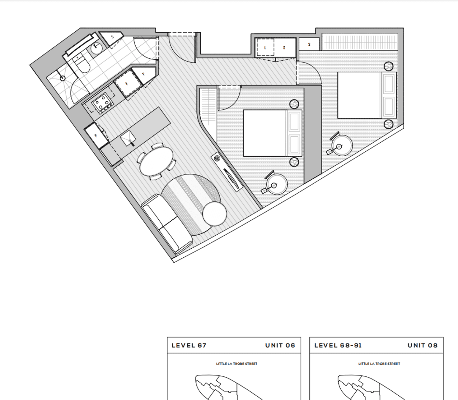 Floorplan of Homely apartment listing, 7908/224 La Trobe Street, Melbourne VIC 3000