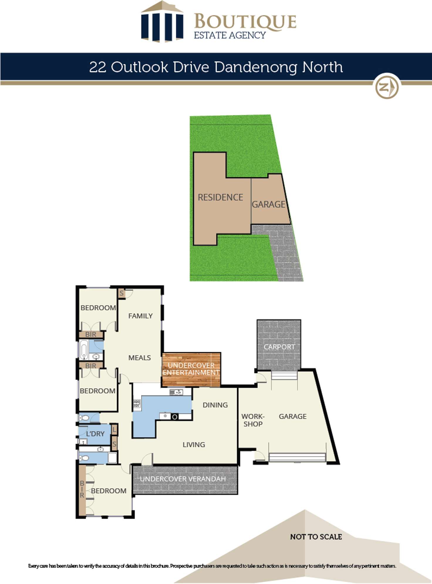 Floorplan of Homely house listing, 22 Outlook Drive, Dandenong North VIC 3175