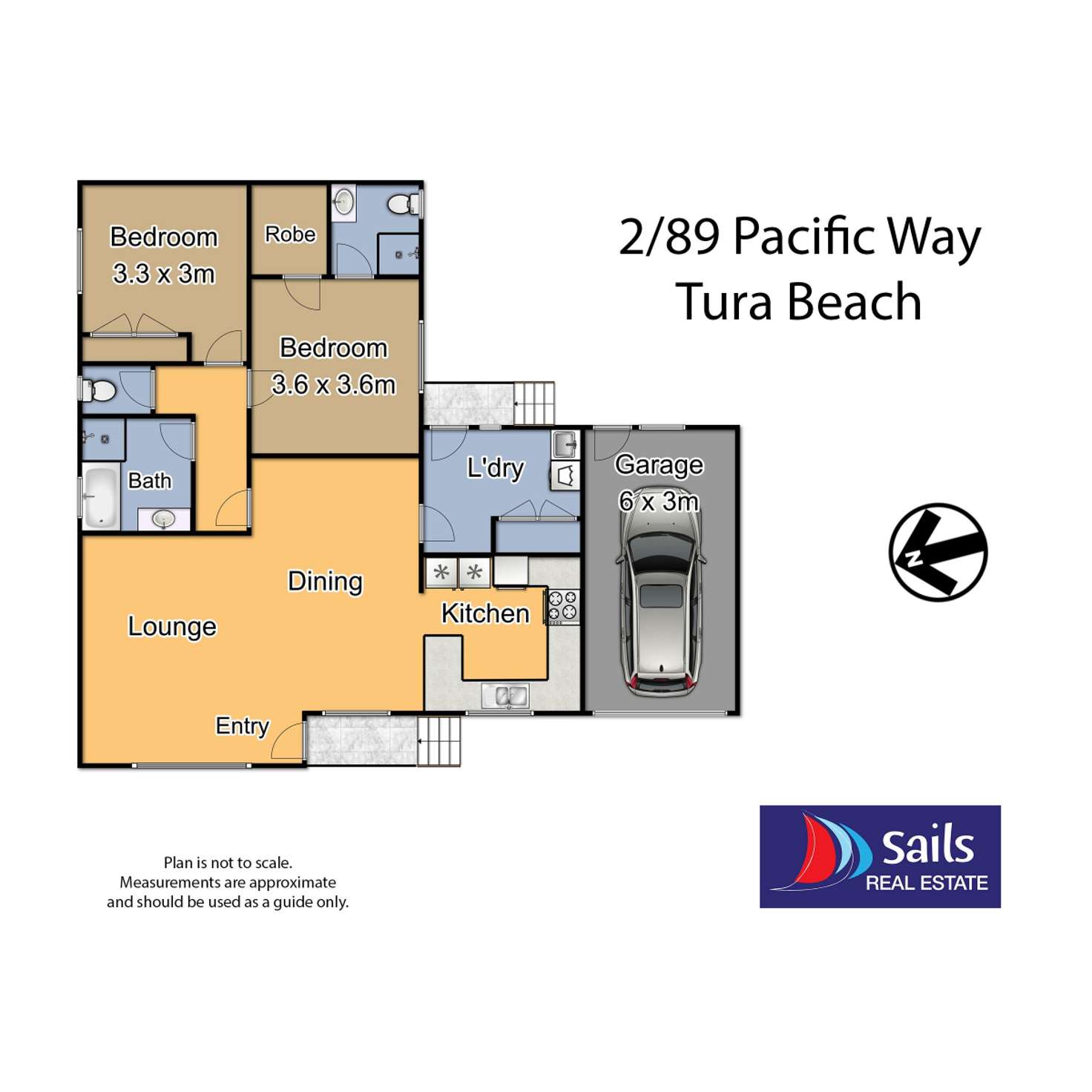 Floorplan of Homely unit listing, 2/89 Pacific Way, Tura Beach NSW 2548