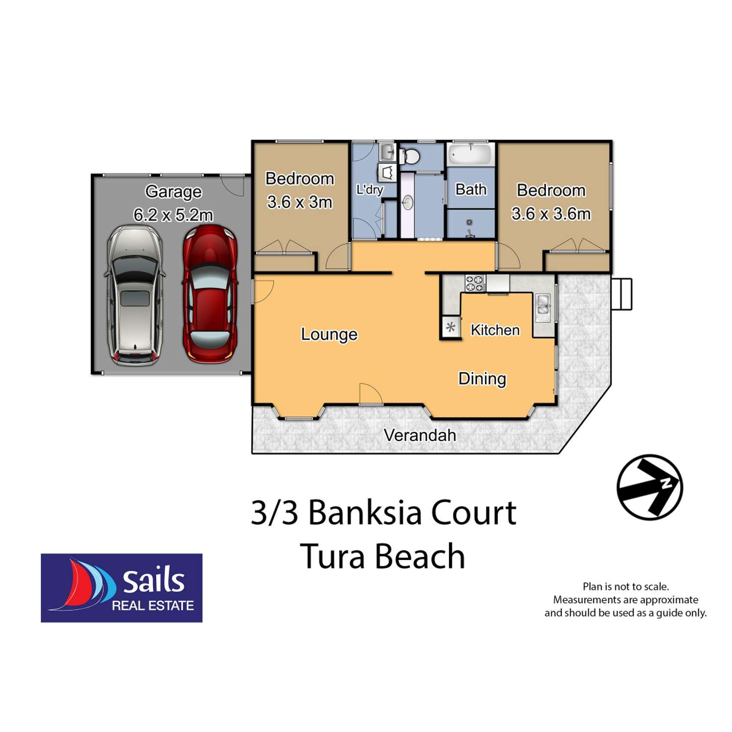 Floorplan of Homely unit listing, 3/3 Banksia Court, Tura Beach NSW 2548