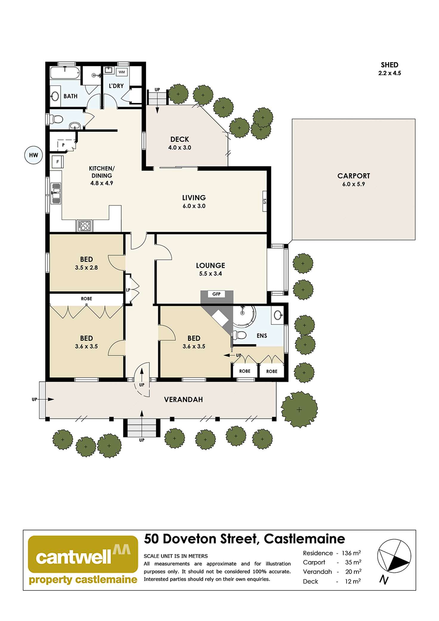 Floorplan of Homely house listing, 50 Doveton Street, Castlemaine VIC 3450