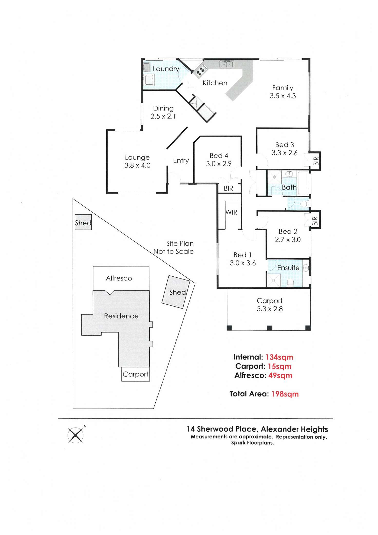Floorplan of Homely house listing, 14 SHERWOOD PLACE, Alexander Heights WA 6064