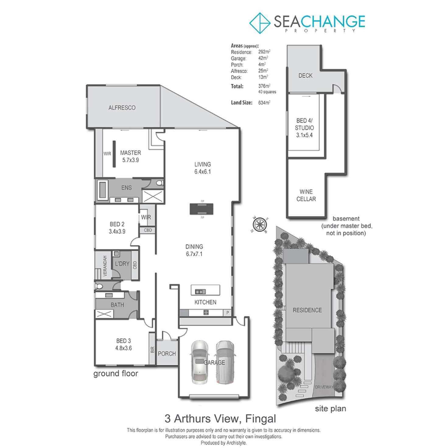 Floorplan of Homely house listing, 3 Arthurs View, Fingal VIC 3939