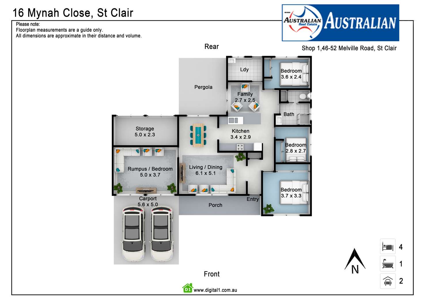 Floorplan of Homely house listing, 16 Mynah Close, St Clair NSW 2759
