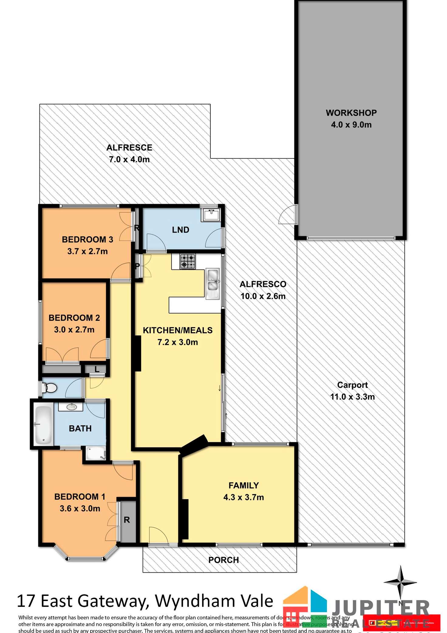 Floorplan of Homely house listing, 17 East Gateway, Wyndham Vale VIC 3024