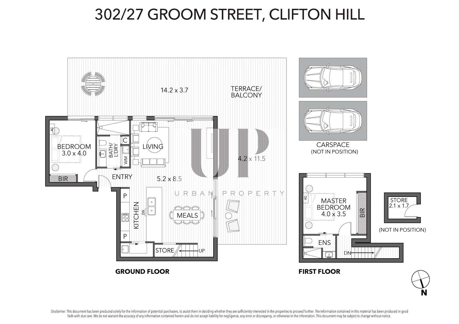 Floorplan of Homely apartment listing, 302/27 Groom Street, Clifton Hill VIC 3068