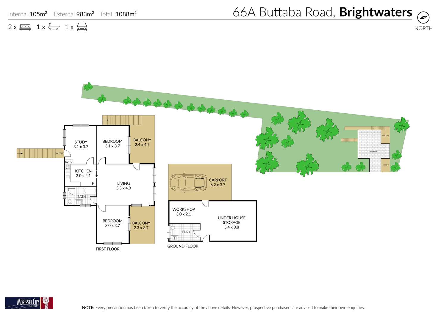 Floorplan of Homely house listing, 66A Buttaba Road, Brightwaters NSW 2264