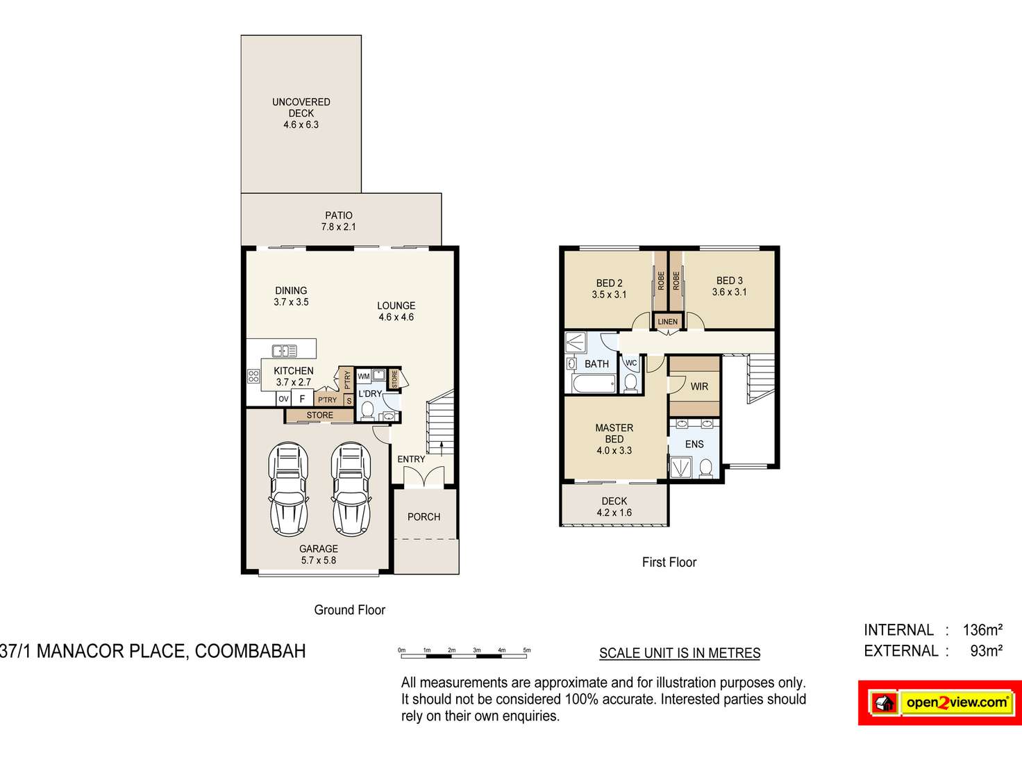 Floorplan of Homely house listing, 37/1 Manacor Place, Coombabah QLD 4216