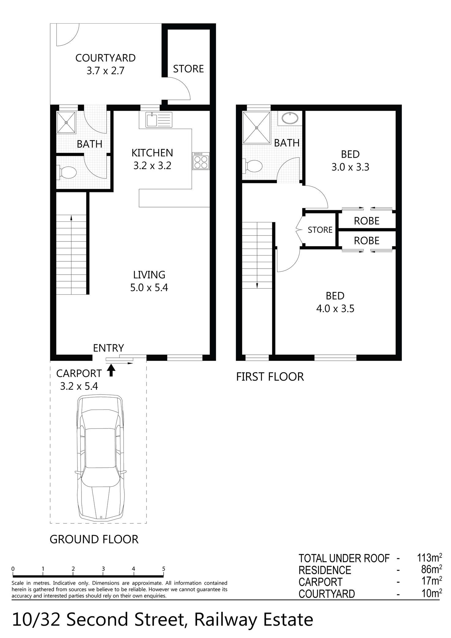 Floorplan of Homely townhouse listing, 10/32 Second Street, Railway Estate QLD 4810