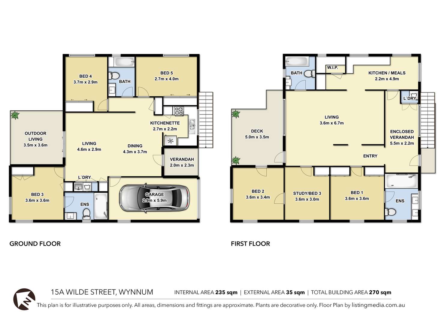 Floorplan of Homely house listing, 15A Wilde Street, Wynnum QLD 4178