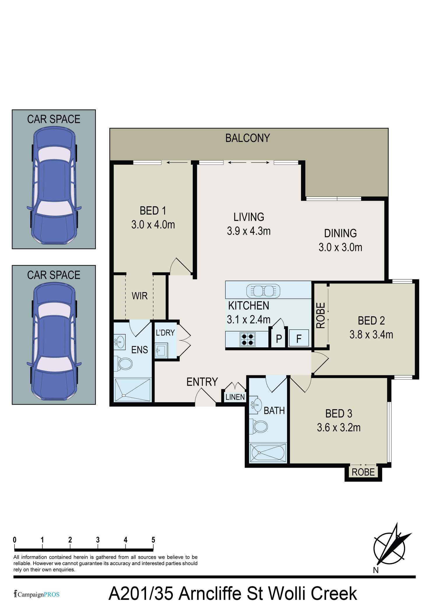 Floorplan of Homely apartment listing, A201/35 Arncliffe Street, Wolli Creek NSW 2205