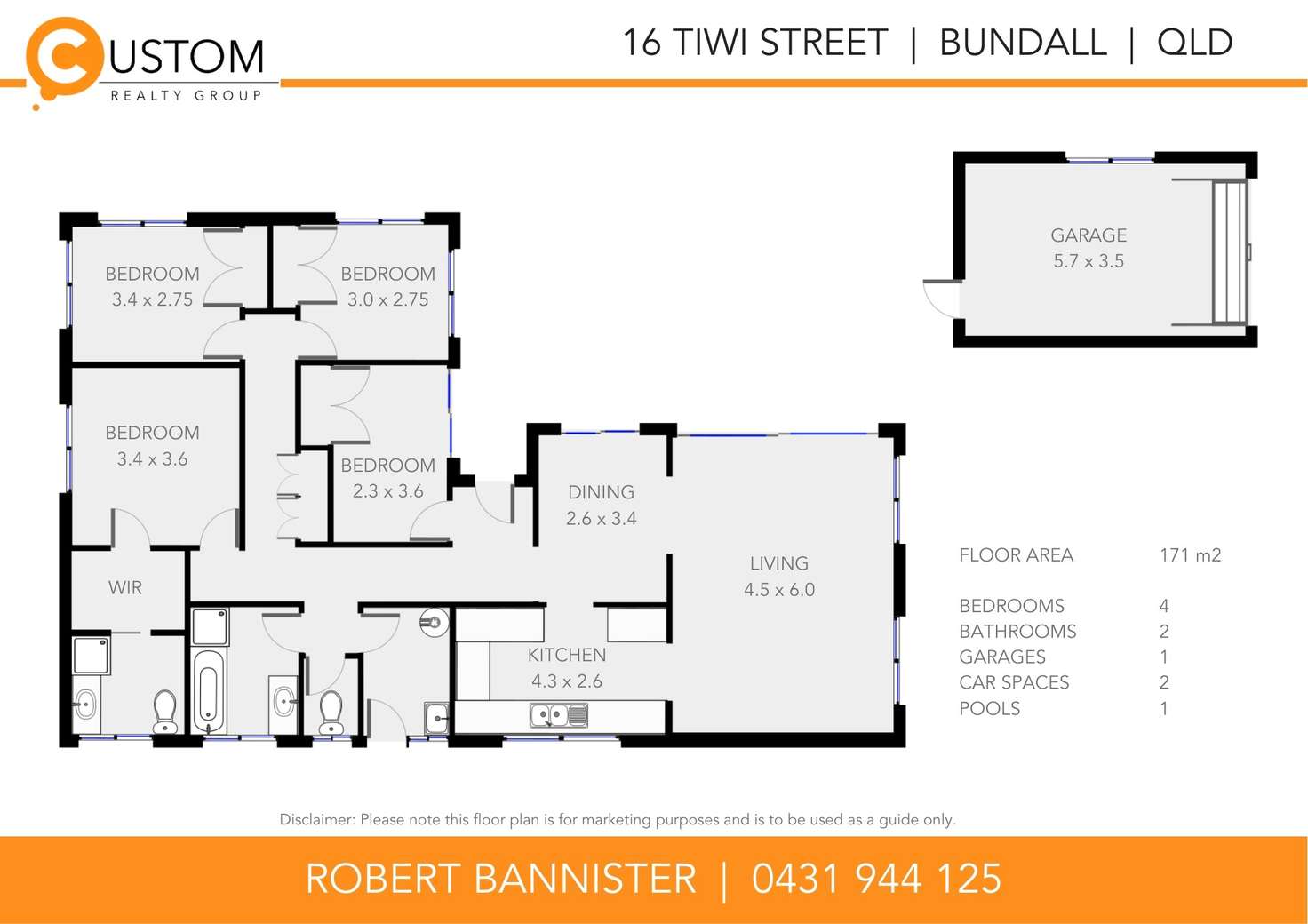 Floorplan of Homely house listing, 16 Tiwi Street, Bundall QLD 4217