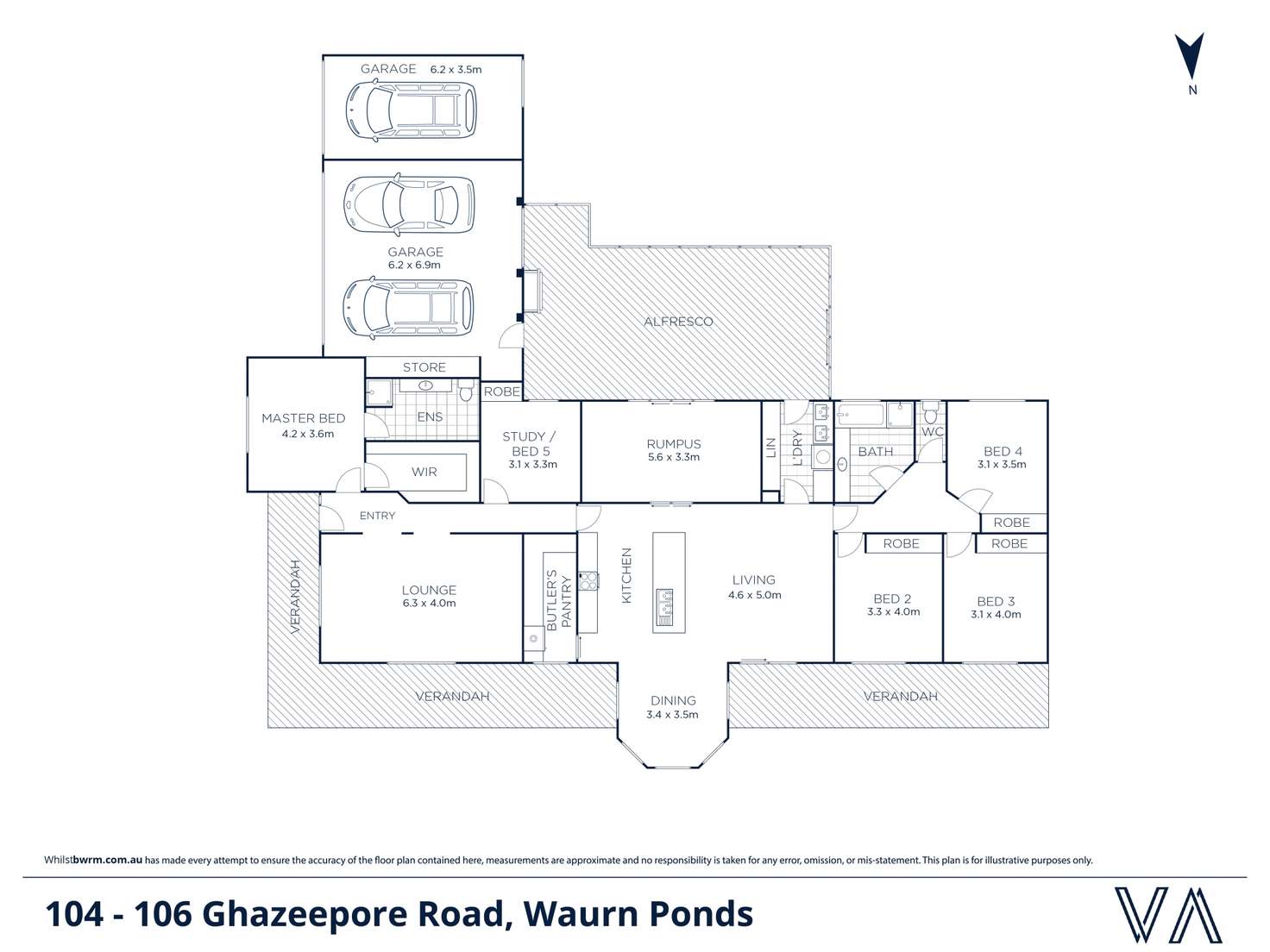 Floorplan of Homely house listing, 104-106 Ghazeepore Road, Waurn Ponds VIC 3216