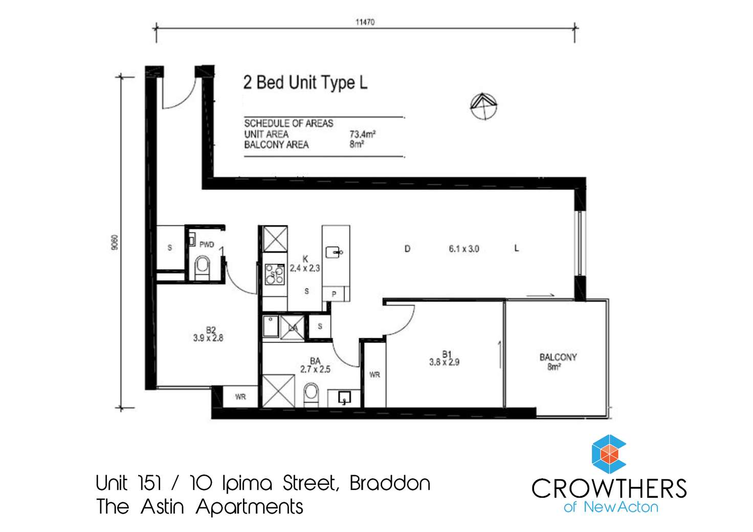 Floorplan of Homely apartment listing, 151/10 Ipima Street, Braddon ACT 2612