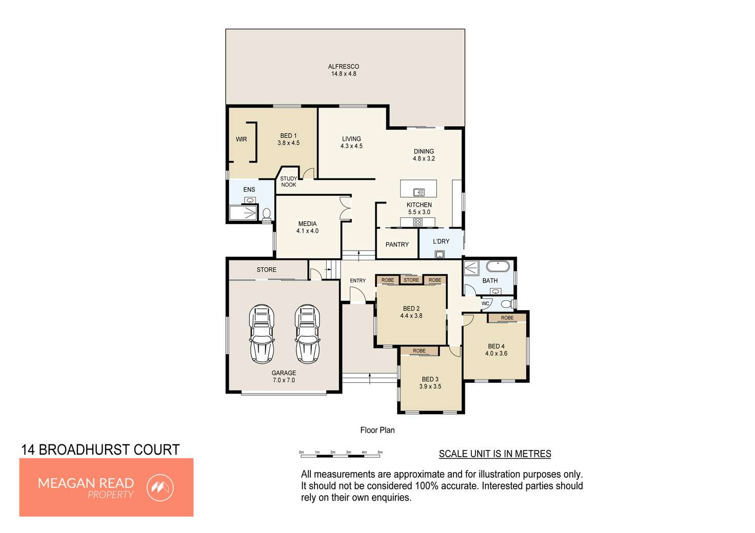 Floorplan of Homely house listing, 14-16 Broadhurst Court, Gleneagle QLD 4285