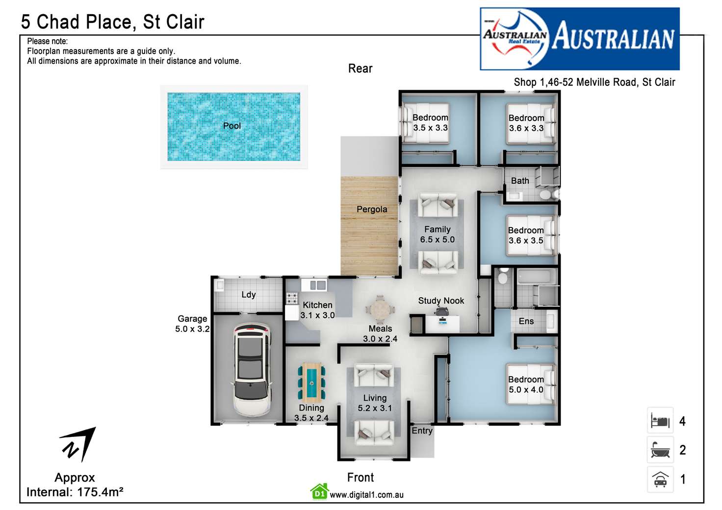 Floorplan of Homely house listing, 5 Chad Place, St Clair NSW 2759