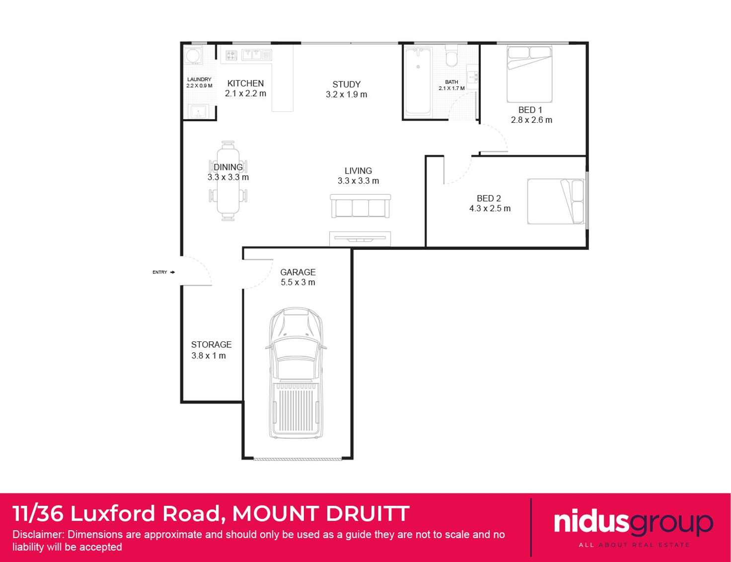Floorplan of Homely unit listing, 11/36 Luxford Road, Mount Druitt NSW 2770