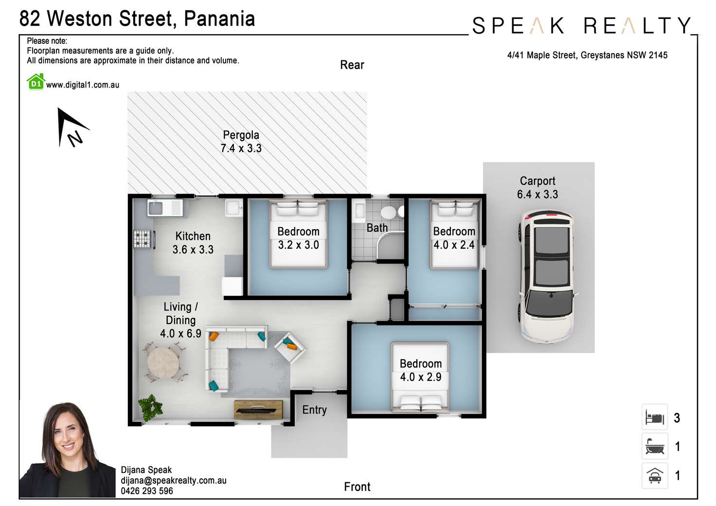 Floorplan of Homely house listing, 82 Weston Street, Panania NSW 2213