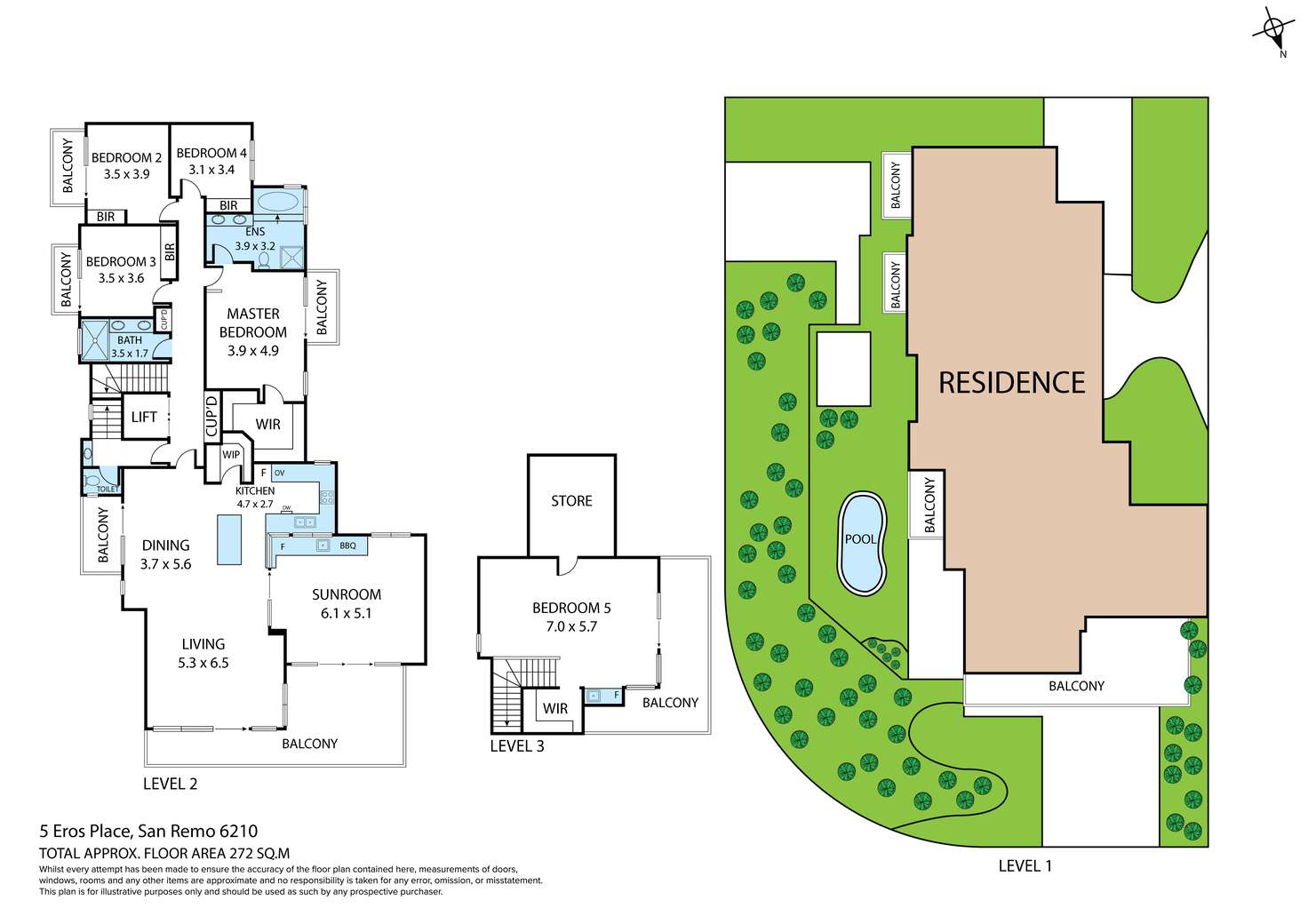 Floorplan of Homely apartment listing, 5 Eros Place, San Remo WA 6210
