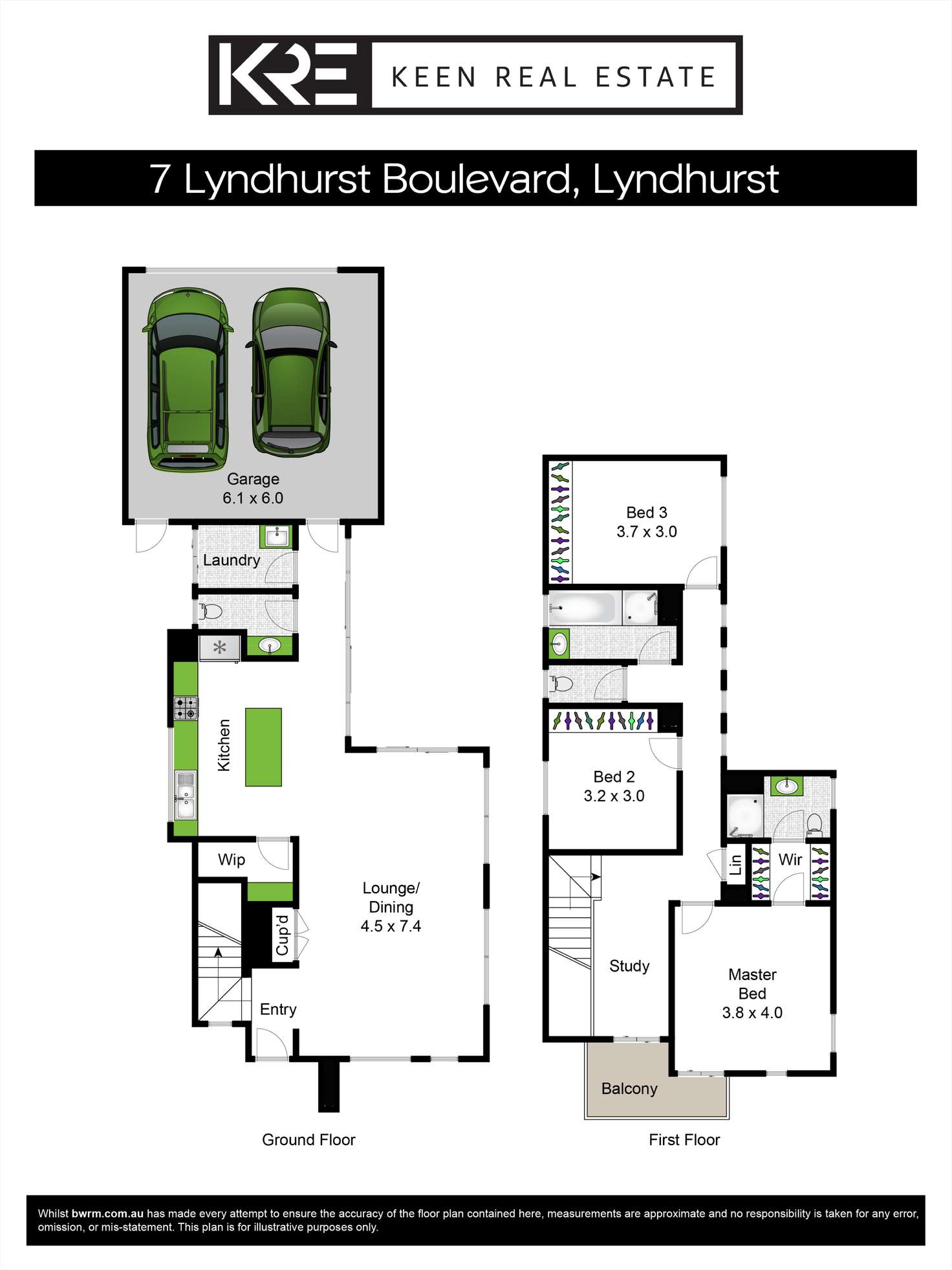 Floorplan of Homely house listing, 7 Lyndhurst Boulevard, Lyndhurst VIC 3975