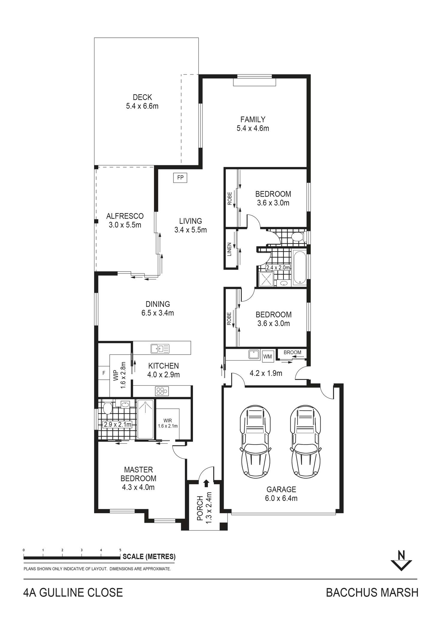 Floorplan of Homely house listing, 4A Gulline Close, Bacchus Marsh VIC 3340