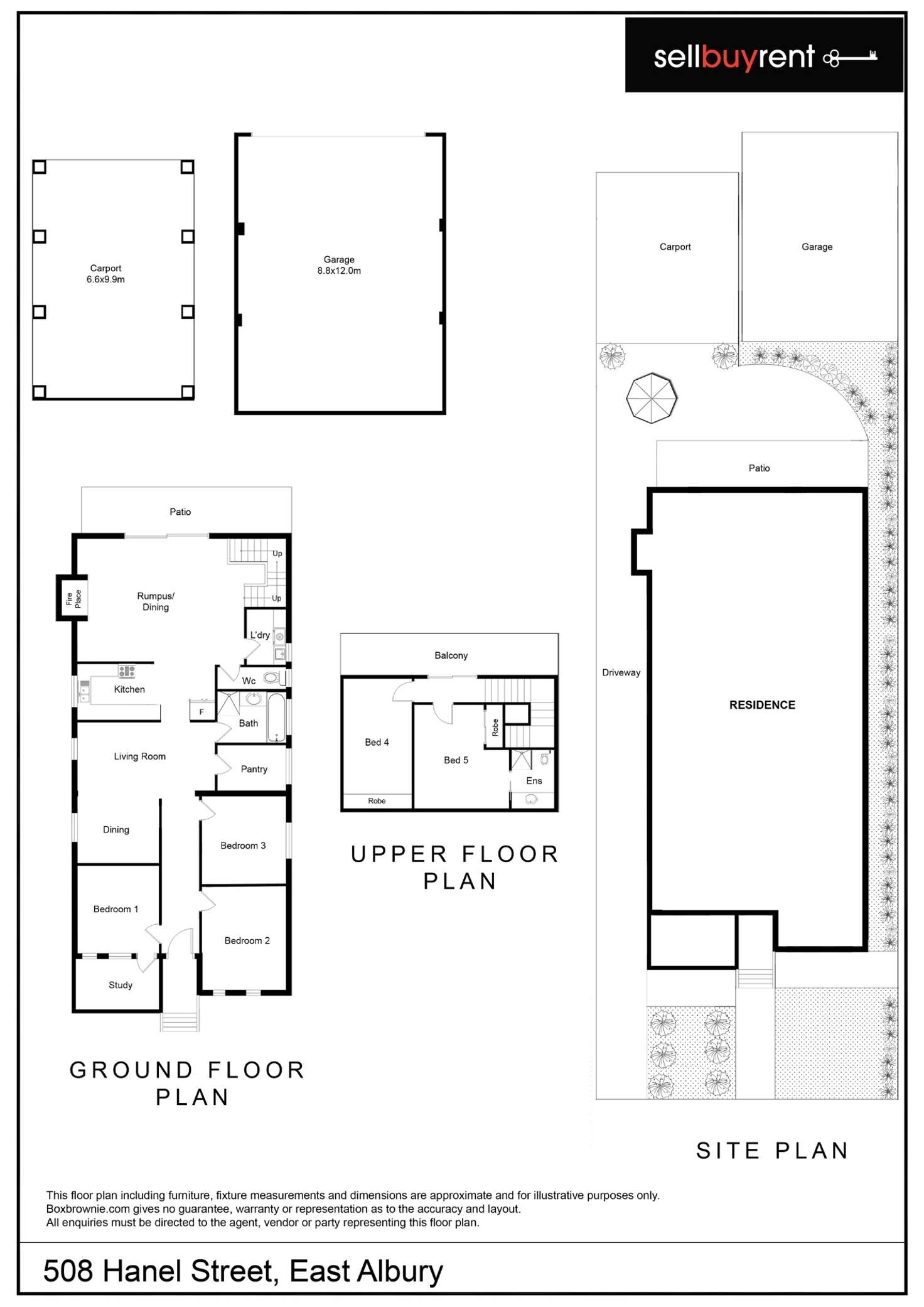 Floorplan of Homely house listing, 508 HANEL STREET, East Albury NSW 2640