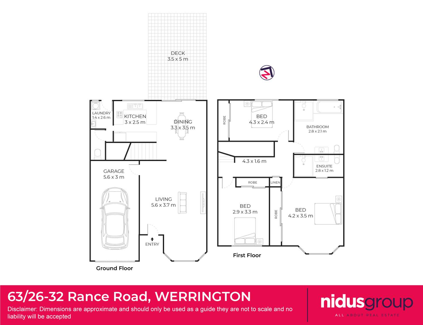 Floorplan of Homely townhouse listing, 63/26 -32 Rance Road 2747, Werrington NSW 2747