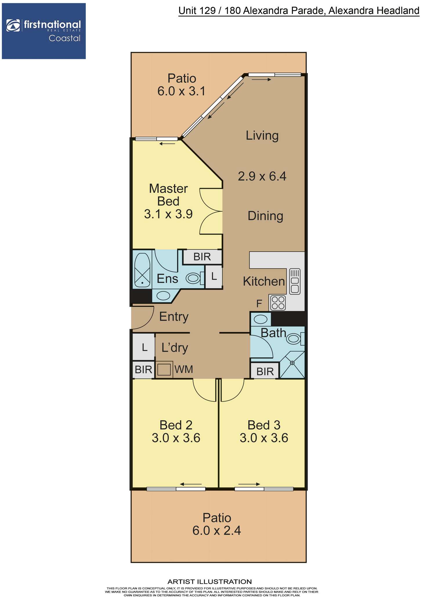 Floorplan of Homely unit listing, 129/180 Alexandra Parade, Alexandra Headland QLD 4572