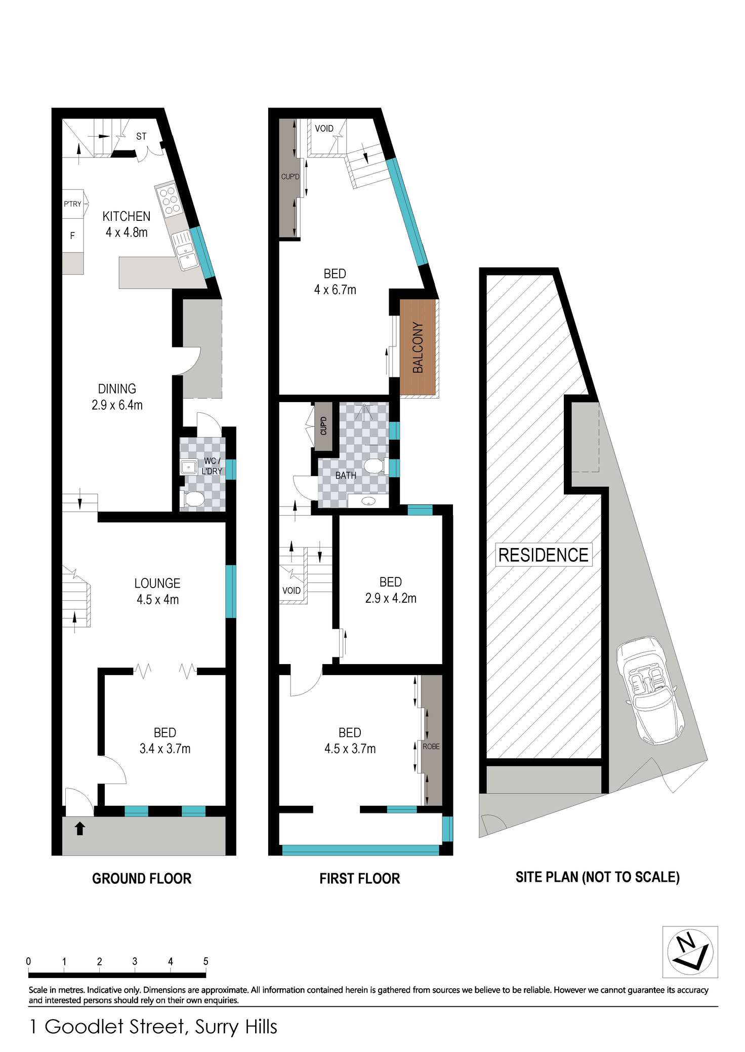 Floorplan of Homely terrace listing, 1 Goodlet Street, Surry Hills NSW 2010