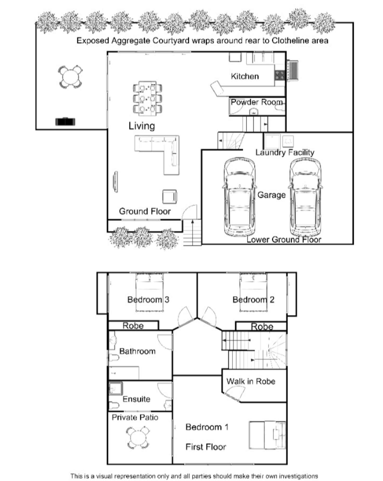 Floorplan of Homely townhouse listing, 2/68 Armadale Street, St Lucia QLD 4067