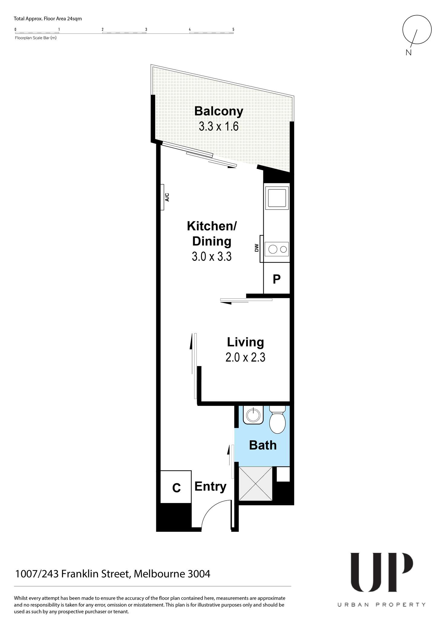 Floorplan of Homely apartment listing, 905/253 Franklin Street, Melbourne VIC 3000