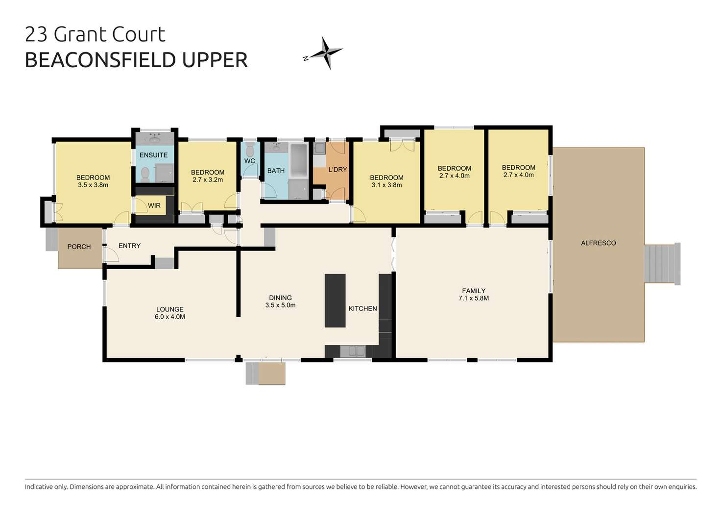 Floorplan of Homely house listing, 23 Grant Court, Beaconsfield Upper VIC 3808