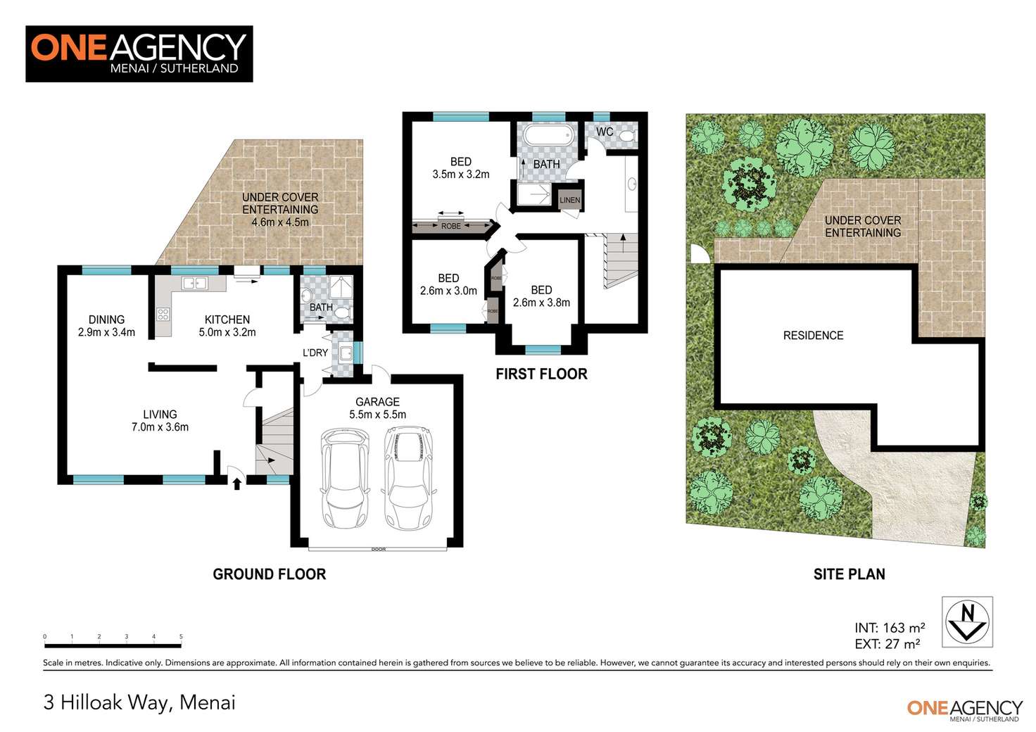 Floorplan of Homely semiDetached listing, 3 Hilloak Way, Menai NSW 2234