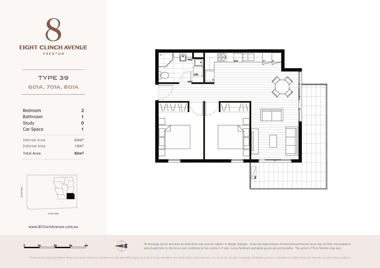Floorplan of Homely apartment listing, 801a/6 Clinch Avenue, Preston VIC 3072