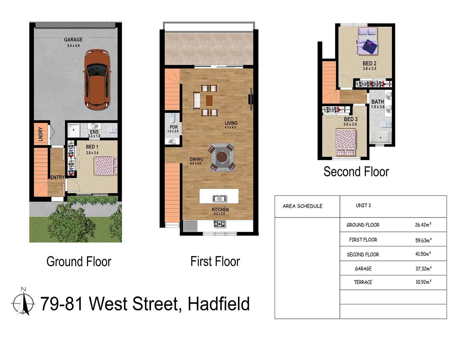 Floorplan of Homely townhouse listing, 79-81 West Street, Glenroy VIC 3046