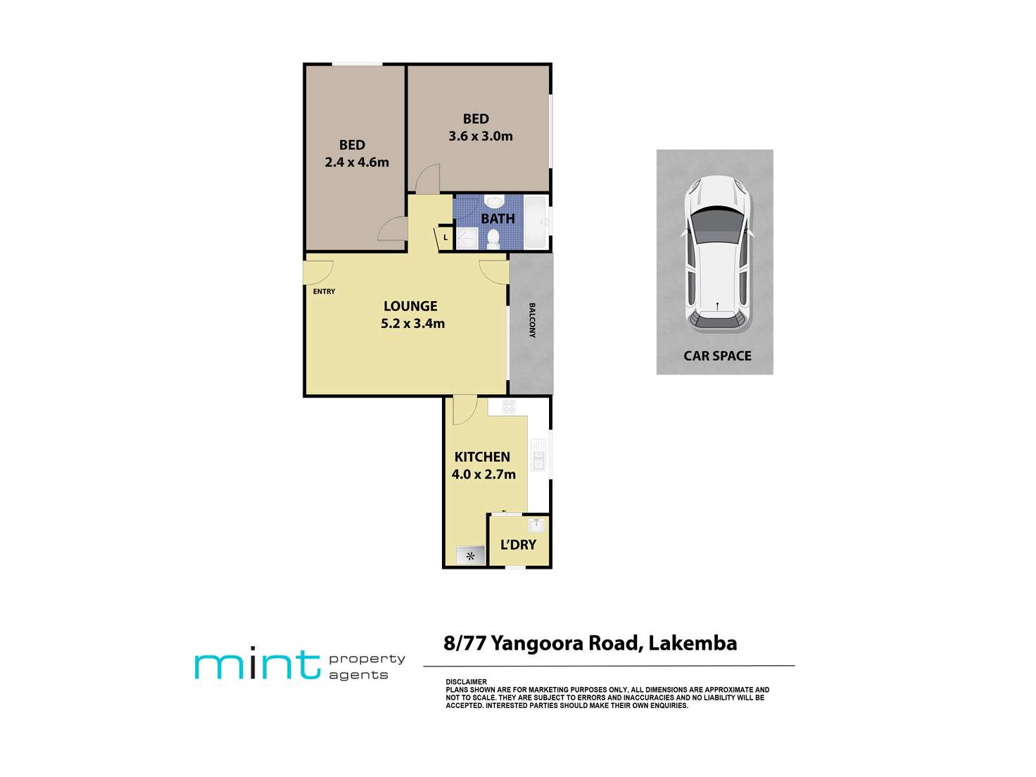 Floorplan of Homely unit listing, 8/77 Yangoora Road, Lakemba NSW 2195