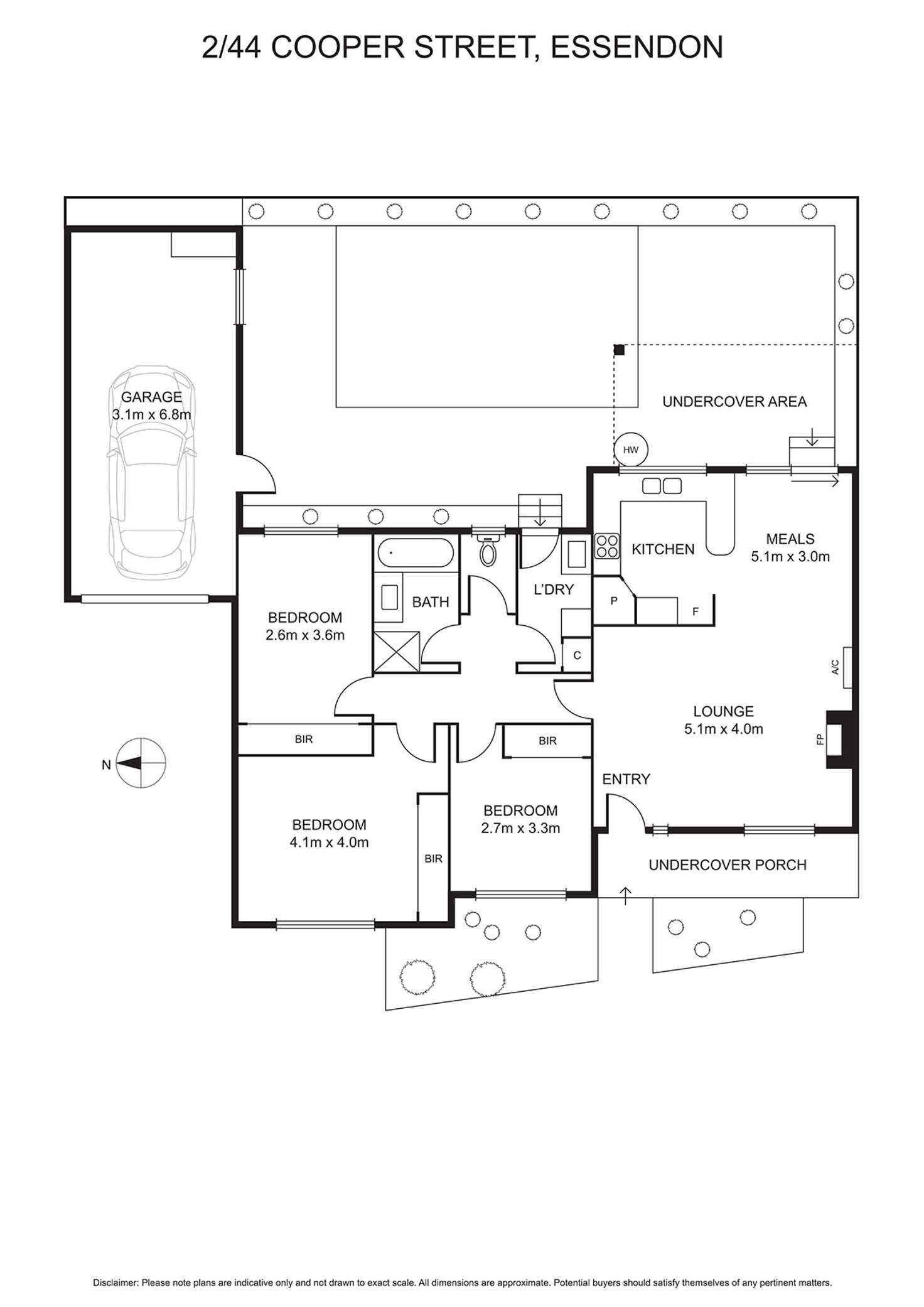 Floorplan of Homely unit listing, 2/44 Cooper Street, Essendon VIC 3040