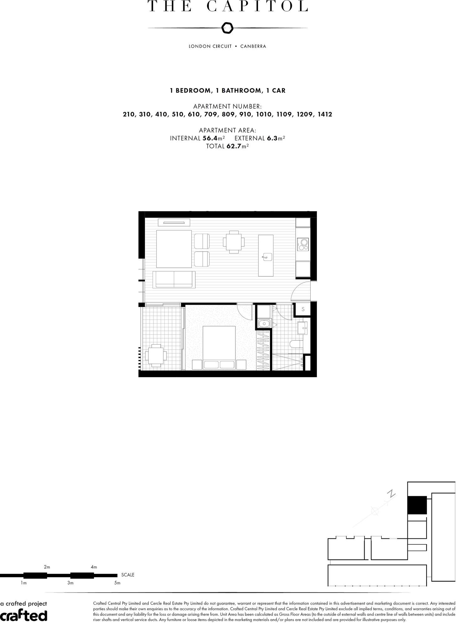 Floorplan of Homely apartment listing, 610/39 London Circuit, City ACT 2601